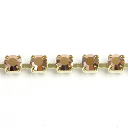 Preciosa MAXIMA Crystal Rhinestone Cup Chain - PP24 (SS12) CAPRI GOLD-RAW