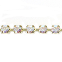 Preciosa MAXIMA Crystal Rhinestone Cup Chain - PP24 (SS12) CRYSTAL AB-RAW