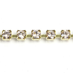 Preciosa MAXIMA Crystal Rhinestone Cup Chain - PP24 (SS12) GOLD QUARTZ-RAW