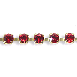 Preciosa MAXIMA Crystal Rhinestone Cup Chain - PP24 (SS12) LT SIAM-RAW