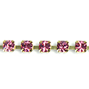 Preciosa MAXIMA Crystal Rhinestone Cup Chain - PP24 (SS12) ROSE-RAW