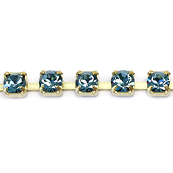 Preciosa MAXIMA Crystal Rhinestone Cup Chain - PP24 (SS12) SMOKE SAPPHIRE-RAW