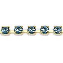 Preciosa MAXIMA Crystal Rhinestone Cup Chain - PP24 (SS12) SMOKE SAPPHIRE-RAW