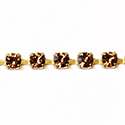 Preciosa MAXIMA Crystal Rhinestone Cup Chain - PP24 (SS12) SMOKE TOPAZ-RAW