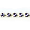 Preciosa MAXIMA Crystal Rhinestone Cup Chain - PP24 (SS12) TANZANITE-RAW