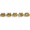Preciosa MAXIMA Crystal Rhinestone Cup Chain - PP24 (SS12) TOPAZ-RAW
