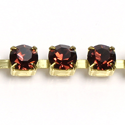 Preciosa MAXIMA Crystal Rhinestone Cup Chain - SS29 BURGUNDY-RAW