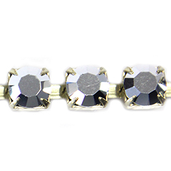 Preciosa MAXIMA Crystal Rhinestone Cup Chain - SS29 CAL/SILVER-RAW