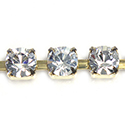 Preciosa MAXIMA Crystal Rhinestone Cup Chain - SS29 CRYSTAL-GOLD