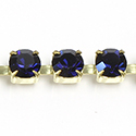 Preciosa MAXIMA Crystal Rhinestone Cup Chain - SS29 DARK INDIGO (Purple Velvet)-RAW