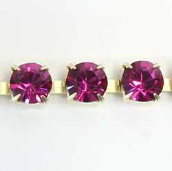 Preciosa MAXIMA Crystal Rhinestone Cup Chain - SS29 FUCHSIA-RAW