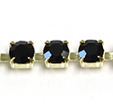 Preciosa MAXIMA Crystal Rhinestone Cup Chain - SS29 JET-RAW