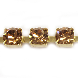 Preciosa MAXIMA Crystal Rhinestone Cup Chain - SS29 LT COLORADO TOPAZ-RAW