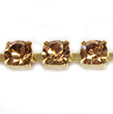 Preciosa MAXIMA Crystal Rhinestone Cup Chain - SS29 LT COLORADO TOPAZ-RAW
