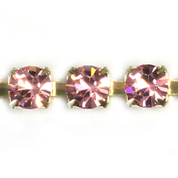 Preciosa MAXIMA Crystal Rhinestone Cup Chain - SS29 LT ROSE-RAW