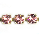 Preciosa MAXIMA Crystal Rhinestone Cup Chain - SS29 LT ROSE-RAW