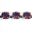 Preciosa MAXIMA Crystal Rhinestone Cup Chain - SS29 AMETHYST OPAL-SILVER