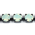 Preciosa MAXIMA Crystal Rhinestone Cup Chain - SS29 CHRYSOLITE OPAL-BLACK