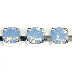 Preciosa MAXIMA Crystal Rhinestone Cup Chain - SS29 LT SAPPHIRE OPAL-SILVER