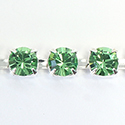 Preciosa MAXIMA Crystal Rhinestone Cup Chain - SS29 PERIDOT-SILVER