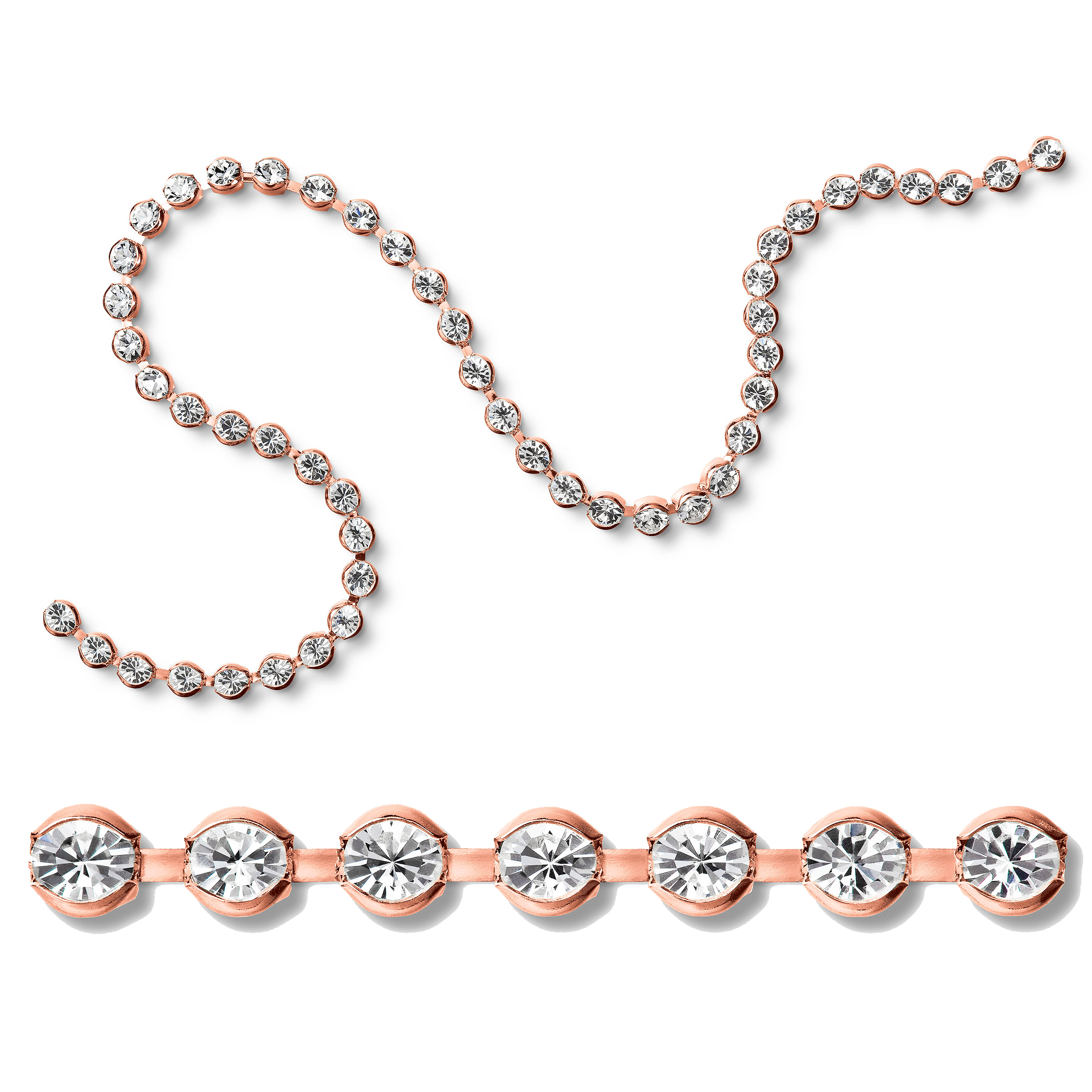 Preciosa Rose Gold Bevelchain w/ Chatons MAXIMA