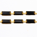 Preciosa Rhinestone Chain Fancy Shape Baguette 07x3MM JET-RAW