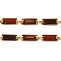 Preciosa Rhinestone Chain Fancy Shape Baguette 07x3MM SMOKE TOPAZ-RAW