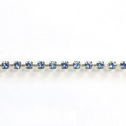 Preciosa MAXIMA Crystal Rhinestone Cup Chain - PP10 (SS4.5) LT SAPPHIRE-RAW