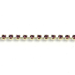 Preciosa MAXIMA Crystal Rhinestone Cup Chain - PP10 (SS4.5) AMETHYST-RAW