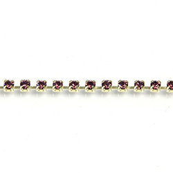 Preciosa MAXIMA Crystal Rhinestone Cup Chain - PP10 (SS4.5) AMETHYST-RAW