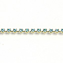 Preciosa MAXIMA Crystal Rhinestone Cup Chain - PP10 (SS4.5) AQUA BOHEMICA-RAW