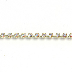Preciosa MAXIMA Crystal Rhinestone Cup Chain - PP10 (SS4.5) CRYSTAL AB-RAW