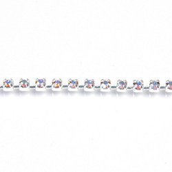 Preciosa MAXIMA Crystal Rhinestone Cup Chain - PP10 (SS4.5) CRYSTAL AB-SILVER