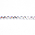 Preciosa MAXIMA Crystal Rhinestone Cup Chain - PP10 (SS4.5) CRYSTAL AB-SILVER