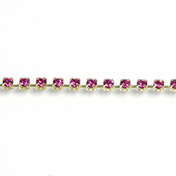 Preciosa MAXIMA Crystal Rhinestone Cup Chain - PP10 (SS4.5) FUCHSIA-RAW