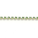 Preciosa MAXIMA Crystal Rhinestone Cup Chain - PP10 (SS4.5) PERIDOT-RAW