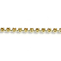 Preciosa MAXIMA Crystal Rhinestone Cup Chain - PP10 (SS4.5) TOPAZ-RAW