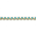 Preciosa MAXIMA Crystal Rhinestone Cup Chain - PP10 (SS4.5) TURQUOISE-RAW