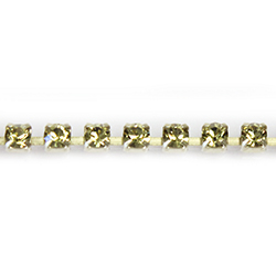 Preciosa MAXIMA Crystal Rhinestone Cup Chain - PP14 (SS6.5) ACID YELLOW-RAW