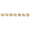 Preciosa MAXIMA Crystal Rhinestone Cup Chain - PP14 (SS6.5) LT GOLD QUARTZ-RAW