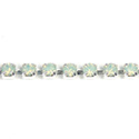 Preciosa MAXIMA Crystal Rhinestone Cup Chain - PP14 (SS6.5) CHRYSOLITE OPAL-SILVER