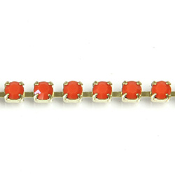 Preciosa MAXIMA Crystal Rhinestone Cup Chain - PP18 (SS8.5) CORAL-RAW