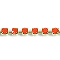 Preciosa MAXIMA Crystal Rhinestone Cup Chain - PP18 (SS8.5) CORAL-RAW