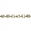 Preciosa MAXIMA Crystal Rhinestone Cup Chain - PP18 (SS8.5) CRYSTAL-RAW