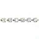 Preciosa MAXIMA Crystal Rhinestone Cup Chain - PP18 (SS8.5) CRYSTAL-SILVER