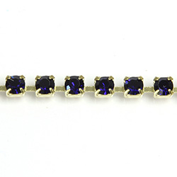 Preciosa MAXIMA Crystal Rhinestone Cup Chain - PP18 (SS8.5) DARK INDIGO-RAW