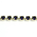 Preciosa MAXIMA Crystal Rhinestone Cup Chain - PP18 (SS8.5) DARK INDIGO-RAW
