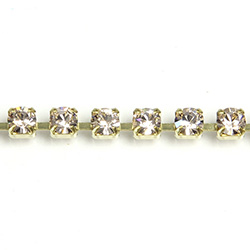 Preciosa MAXIMA Crystal Rhinestone Cup Chain - PP18 (SS8.5) GOLD QUARTZ-RAW