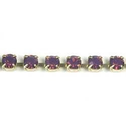 Preciosa MAXIMA Crystal Rhinestone Cup Chain - PP18 (SS8.5) AMETHYST OPAL-RAW