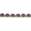 Preciosa MAXIMA Crystal Rhinestone Cup Chain - PP18 (SS8.5) AMETHYST OPAL-RAW